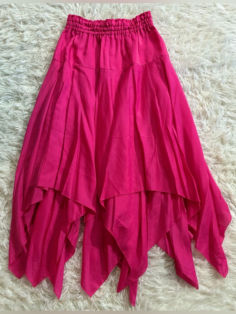 Enchanted Fairy Whimsy Whimsigoth Handkerchief Asymmetrical Petal Midi Skirt M